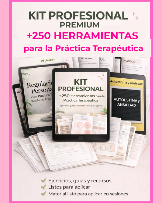 Kit premium +250 herramientas para terapias